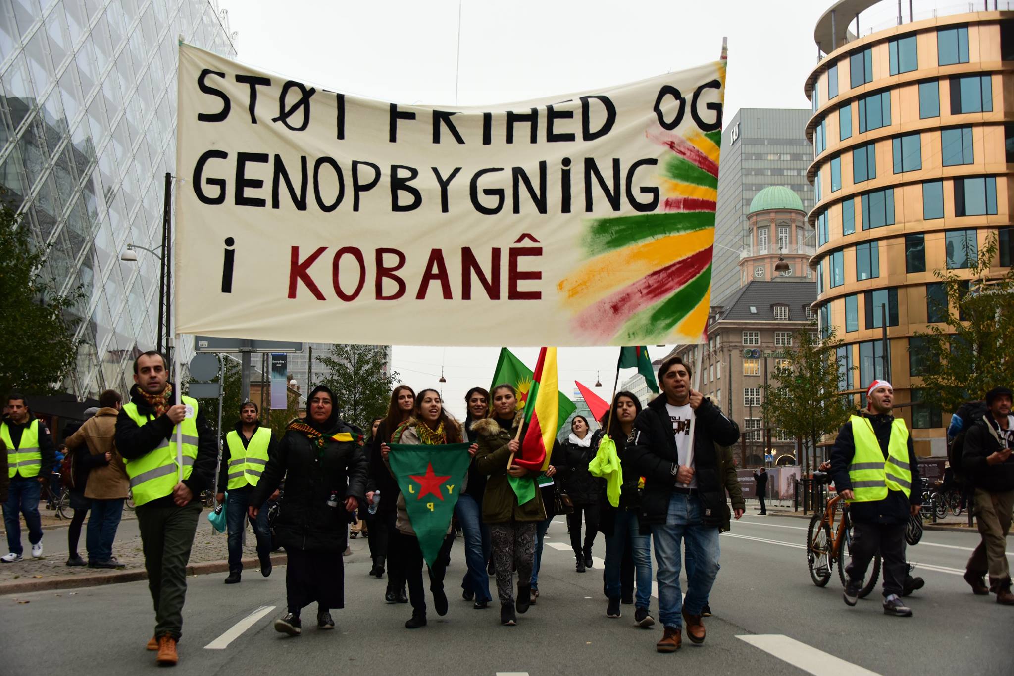 Demonstration for frihed og genopbygning af Kobane