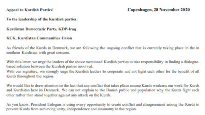 Appel til kurdiske partier