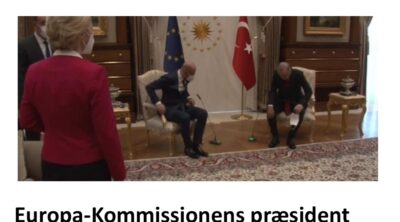 EU-Kommissionens kvindelige chef fik ingen stol på Tyrkiet-mødet