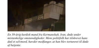 Kurdistans Menneskerettighedsnetværk (KHRN): Kurdisk fange døde i politiets varetægt på grund af torturanklager